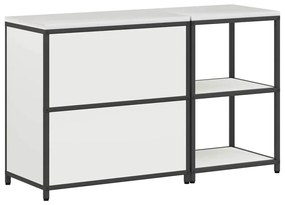 Conjunto de Armazenamento de Cozinha 2 pcs Branco