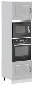 Armários forno 2pcs Lucca derivados de madeira cinzento cimento