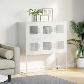 Aparador 100,5x39x107 cm aço laminado a frio branco