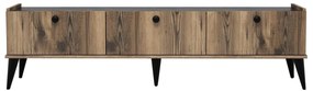 TV Stand Lidya – Nogueira e Mármore – 180x49x35 cm