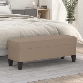 349464 vidaXL Banco 100x35x41 cm couro artificial cor cappuccino