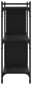 Estante c/ 3 prateleiras 76x32x88 cm derivados madeira preto