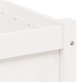 Vasos/floreiras de jardim 2 pcs madeira de pinho maciça branco
