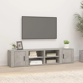 Móveis TV 2 pcs 80x31,5x36 cm derivados madeira cinza cimento