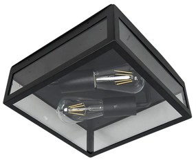 Plafon de exterior inteligente industrial preto Inclui 2 WiFi ST64 - Rotterdam