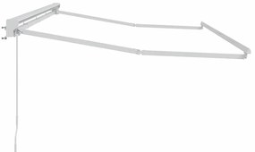Toldo Manual Manual Branco 4 x 2 m Alumínio, Tecido