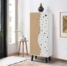Sapateira Vegas – Branco/Preto – 50 cm x 135 cm x 38 cm