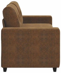 Sofá Loveseat vidaXL Castanho 140 cm em Couro Sintético