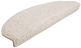 Tapetes de escada 15 pcs 65x21x4 cm branco