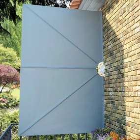 Toldo lateral dobrável para terraço 300x200 cm cinzento