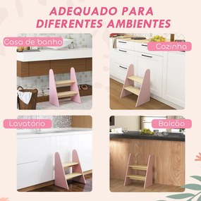 AIYAPLAY Banco para Crianças de 2 Degraus Torre de Aprendizagem Escada