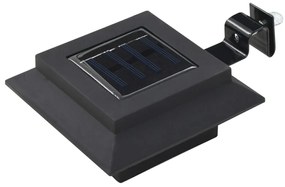 Candeeiro de exterior solar LED 12 pcs preto quadrado 12 cm