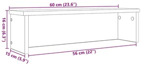 Racks de cozinha empilhável 2 pcs madeira velha 60x15x16 cm