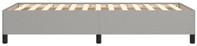 Estrutura de cama sem colchão 90x190 cm tecido cinzento-claro