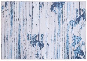 Tapete creme e azul 140 x 200 cm BURDUR Beliani
