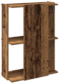 Estante c/ 3 prateleiras derivados de madeira cor madeira velha