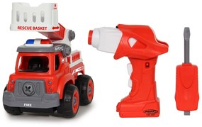 Carro Telecomandado Camião de bombeirost RC Kit 33-peças com chave de fendas Vermelho