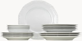 Conjunto de loiça em porcelana Maria White, 4 pessoas, conjunto de 16