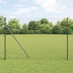 vidaXL Cerca Euro Cinza 1,6x10 m de Aço