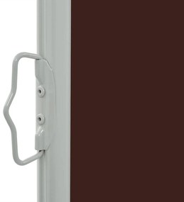 Toldo lateral retrátil para pátio 160x300 cm castanho