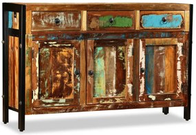 Aparador de madeira reciclada maciça 120x35x76 cm