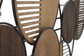 PAINEL DE PAREDE DE FERRO WOODY 134X4X69,2 CM MULTICOLORIDO