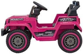 Carro elétrico para Crianças Off Road MOUNTAIN 12V Rodas Espuma EVA, Assento Couro ecológico Rosa