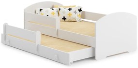 Cama infantil  dupla LUK 160x80 branca - colchão e estrado incluído