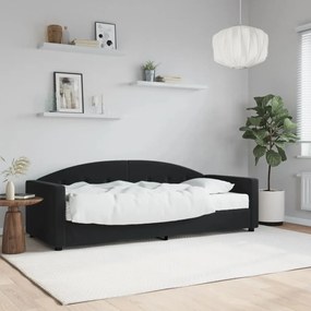 vidaXL Sofá-cama com colchão 80x200 cm veludo preto