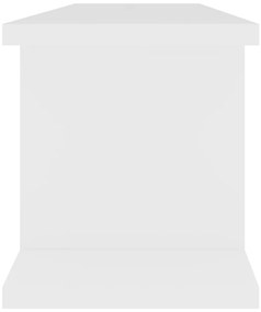Prateleiras de parede 2 pcs 75x18x20 cm deriv. madeira branco