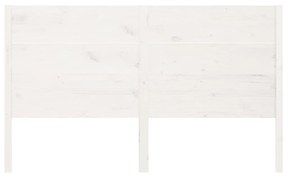 Cabeceira de cama 126x4x100 cm pinho maciço branco