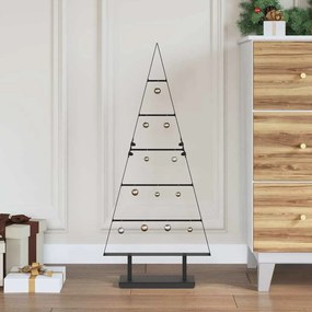 vidaXL Árvore de Natal de metal com suporte Preto 90 cm Aço