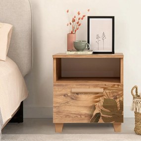 Mesa de Cabeceira Leva Alfa – Pinho Atlântico – 45x52x40 cm