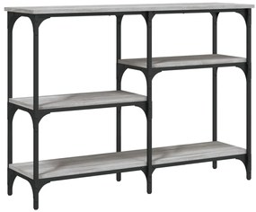 Mesa consola 102x29x75 cm derivados de madeira cinzento sonoma