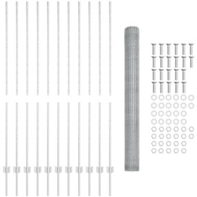 Postes de Cerca vidaXL 22 pcs U-Channel 160 cm Aço Galvanizado