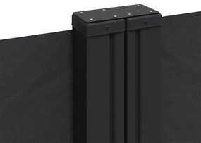 Toldo lateral retrátil 220x1200 cm preto