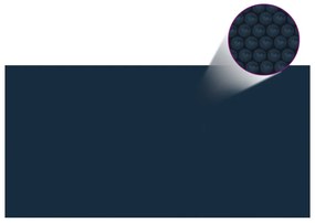 Película p/ piscina PE solar flutuante 732x366 cm preto e azul