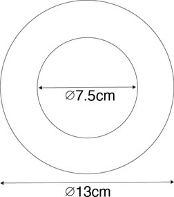 Conjunto de 6 anéis espaçadores brancos para focos embutidos de 7,5 - 13 cm - Spacer
