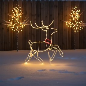 Candeeiro de pé de Natal Veado 50cm Incl. LED com temporizador IP44 - Pax