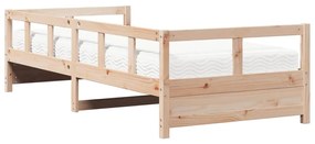 Sofá-cama com colchão 80x200 cm madeira de pinho maciça