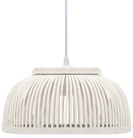 vidaXL Candeeiro suspenso semicircular 37x15,5 cm 40 W E27 bambu