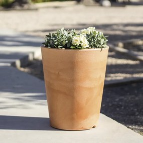 Vaso de flores colorido redondo Polietileno CASA, JARDIM, RESTAURANTE, BAR GERBERA 45 (ø45x54 cm) - Terracota