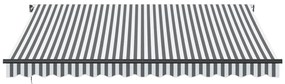 Toldo retrátil manual com luzes LEDs 400x300cm antracite/branco