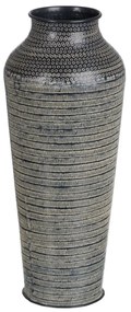 Vaso 20 X 20 X 49,5 cm Preto Alumínio