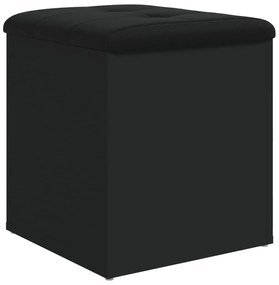 Banco de arrumação 42x42x45 cm derivados de madeira preto