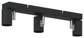 Holofote de Teto 3 Vias Ajustável Preto E27