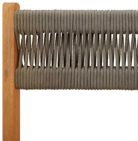 Cadeiras de bistrô 2 pcs acácia maciça e corda cinzento