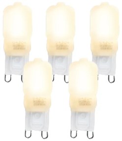 Conjunto de 5 Lâmpadas LED G9 CUTE PC 2W 200lm 2700K