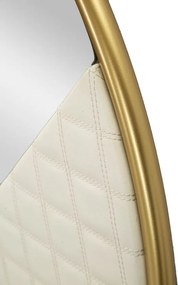 ESPELHO DE PAREDE SHARON Ø80X3 CM BRANCO E DOURADO