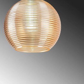 Candeeiro Suspenso Muzo – Amarelo – 15 x 15 cm
